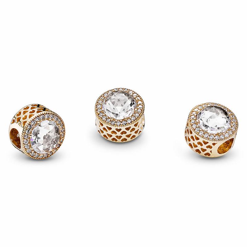 Pandora Radiant Hearts Charm Gold Egypt HT0142793